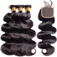 Load image into Gallery viewer, BE 3 Bundle Deal "Body Wave/ Closure" - Beautiful Essence Luxury Hair Collection